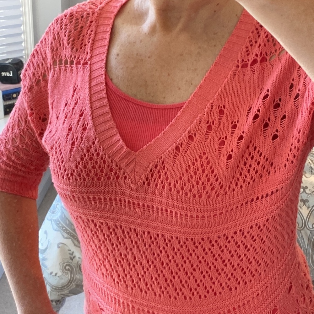 BUNDLE:Woven Pointelle Sweater and Tank